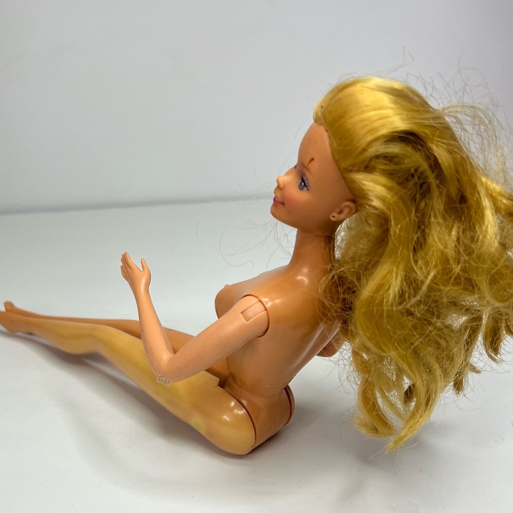 Vintage Barbie Lot Blonde Doll Best Buy Rainbow Halter Dress Hair Extension - Picture 12 of 16